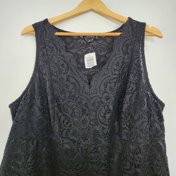 Torrid NWT Black Lace Bodysuit Lingerie 2X Whimsigoth Coquette Fem Romantic - Picture 7 of 16